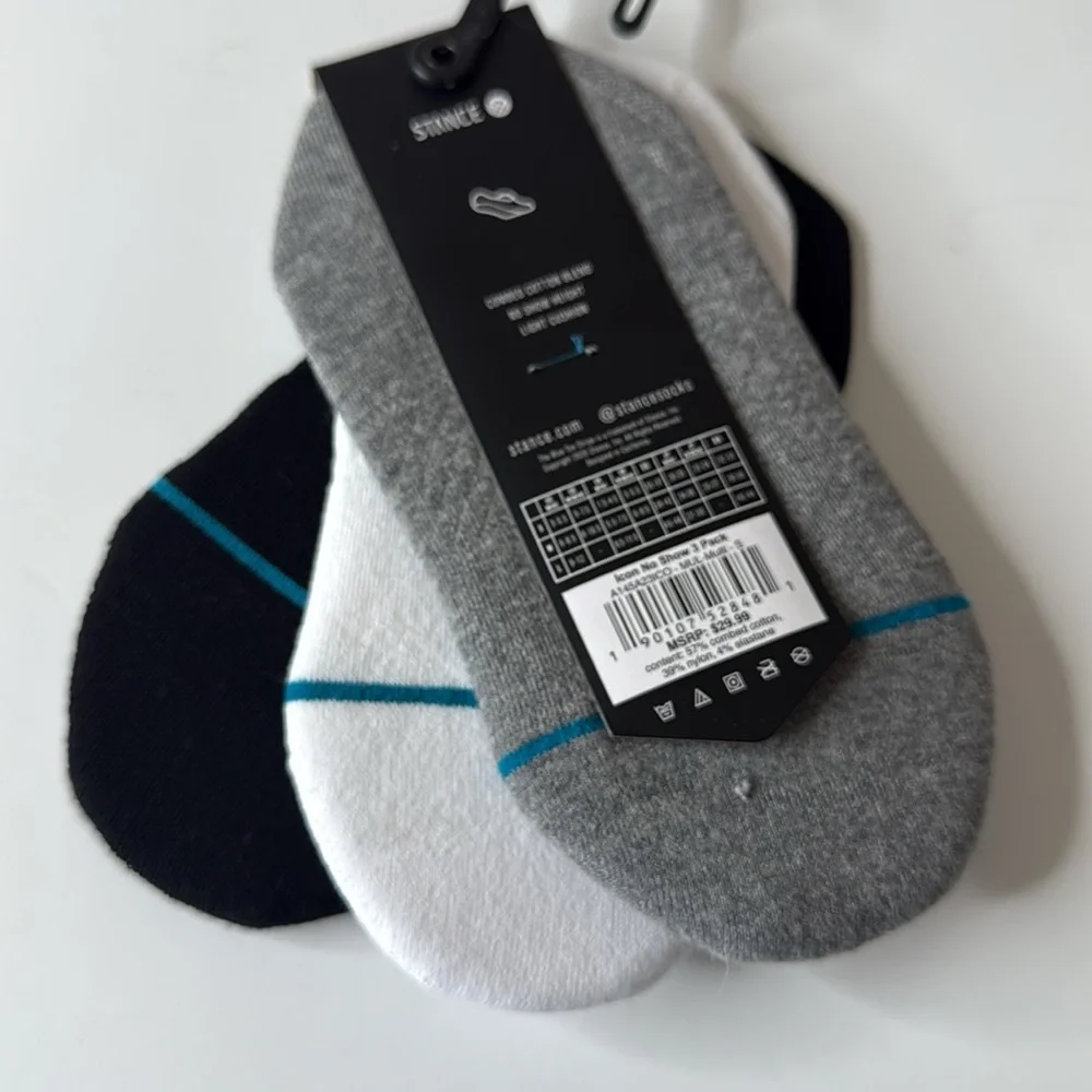Stance 3pk Icon No Show Socks Multi Small